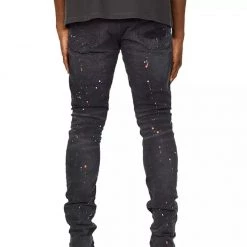 Purple-Brand Jeans - Black Wash Paint Splattered - P001 Shop All