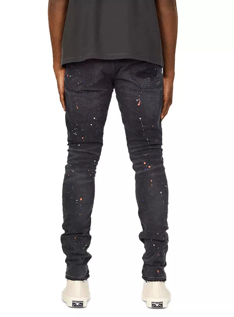 Purple-Brand Jeans - Black Wash Paint Splattered - P001 Shop All 2 Purple-Brand Jeans - Black Wash Paint Splattered - P001 Shop All