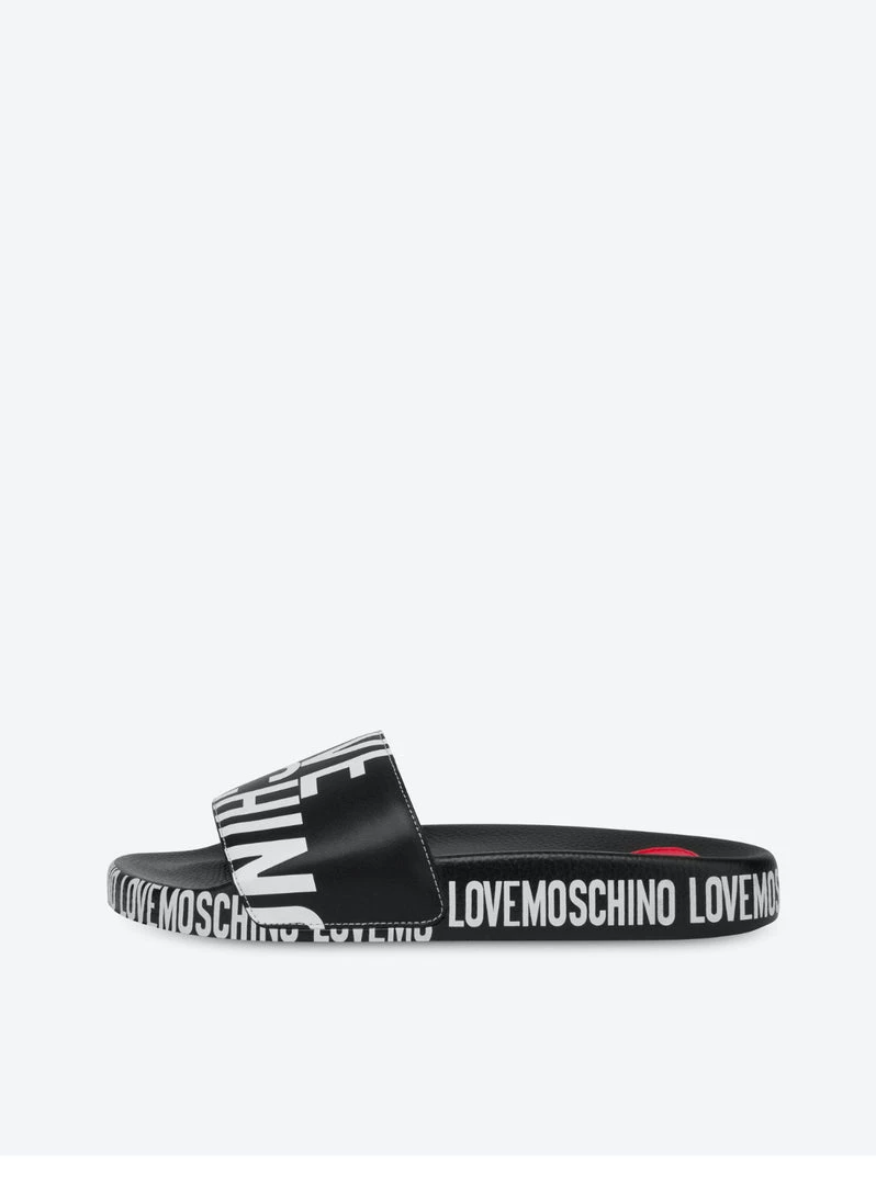 Shop All Moschino Slides - Pool Slides With Logo - Black - JA28032G1CI12000 2 Shop All Moschino Slides - Pool Slides With Logo - Black - JA28032G1CI12000