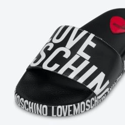 Shop All Moschino Slides - Pool Slides With Logo - Black - JA28032G1CI12000 5 Shop All Moschino Slides - Pool Slides With Logo - Black - JA28032G1CI12000