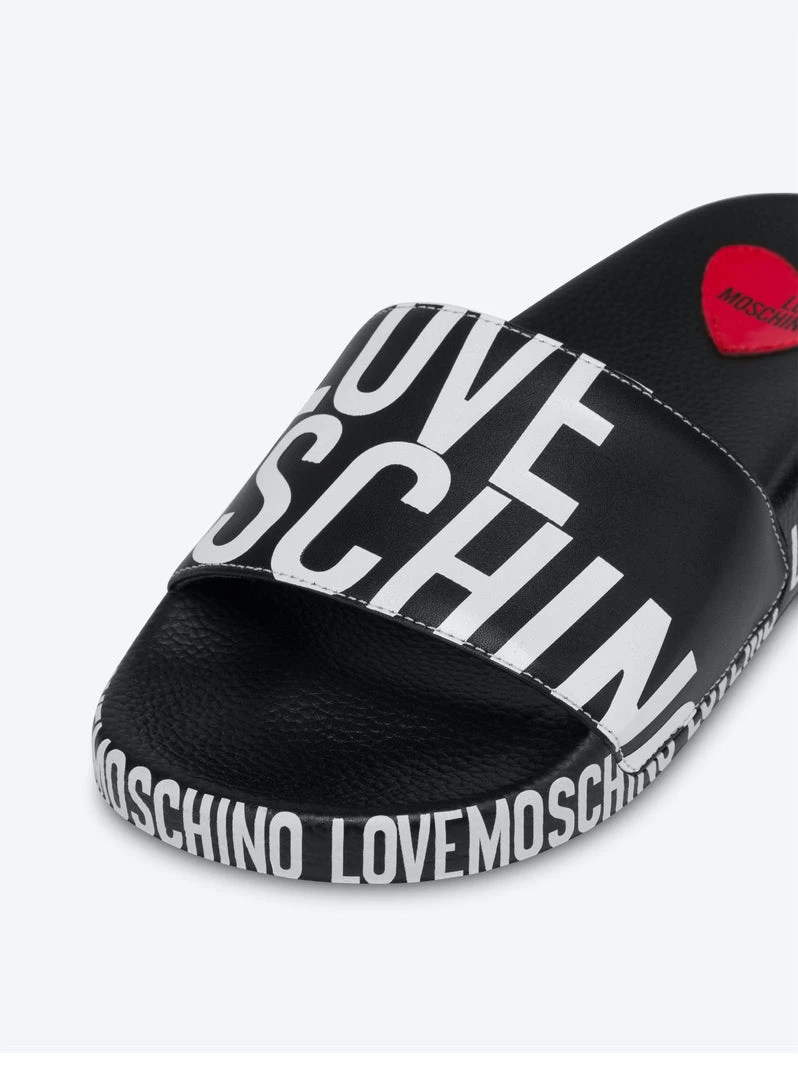 Shop All Moschino Slides - Pool Slides With Logo - Black - JA28032G1CI12000 3 Shop All Moschino Slides - Pool Slides With Logo - Black - JA28032G1CI12000