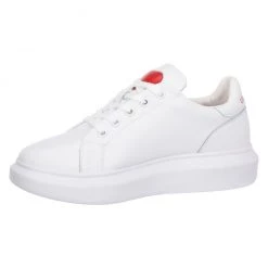 Shop All Moschino Shoes - Women's Sneakers With Heart - White - JA15154G1EIA0100