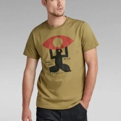 Shop All G-Star T-Shirt - Canoe Colorblock - Army Green - D21204