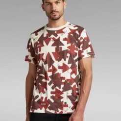 Shop All G-Star T-Shirt - Arrow Camo - Dk Talc - D21191