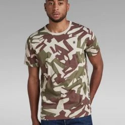 G-Star T-Shirt - Camo Logo - Dk Brick Peacehand - D21379 Shop All