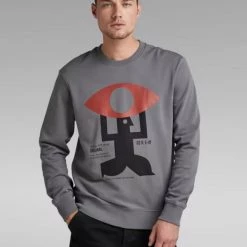 G-Star Sweater - Graphic Crew - Granite - D21164-B782-1468