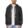 Shop All Purple-Brand Hoodie - French Terry Black Stencil Logo Zip - P411