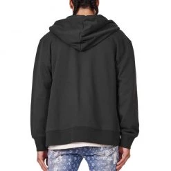 Shop All Purple-Brand Hoodie - French Terry Black Stencil Logo Zip - P411