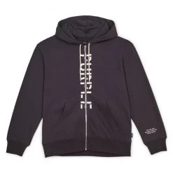 Shop All Purple-Brand Hoodie - French Terry Black Stencil Logo Zip - P411