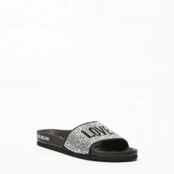 Moschino Slides - Black Slides - JA28203G0E
