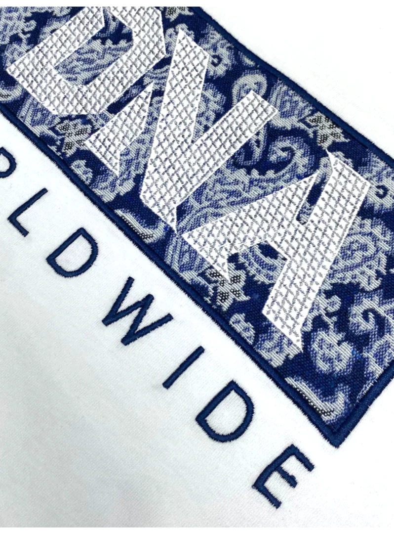 DNA T-Shirt - Worldwide Bandana - White And Navy 2 DNA T-Shirt - Worldwide Bandana - White And Navy