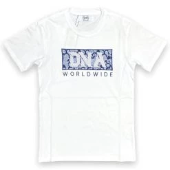DNA T-Shirt - Worldwide Bandana - White And Navy