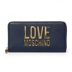 Moschino Wallet - Gold Metal Logo - Navy - JC5611PP1DLJ070A Shop All