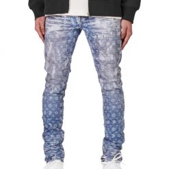 Shop All Purple-Brand Jeans - Super Heavy Waxed Indigo Jacquard Monogram - P001