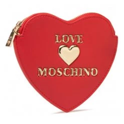 Moschino Wallet - Gold Logo Coin Purse - Red - JC5620PP1CLF0500