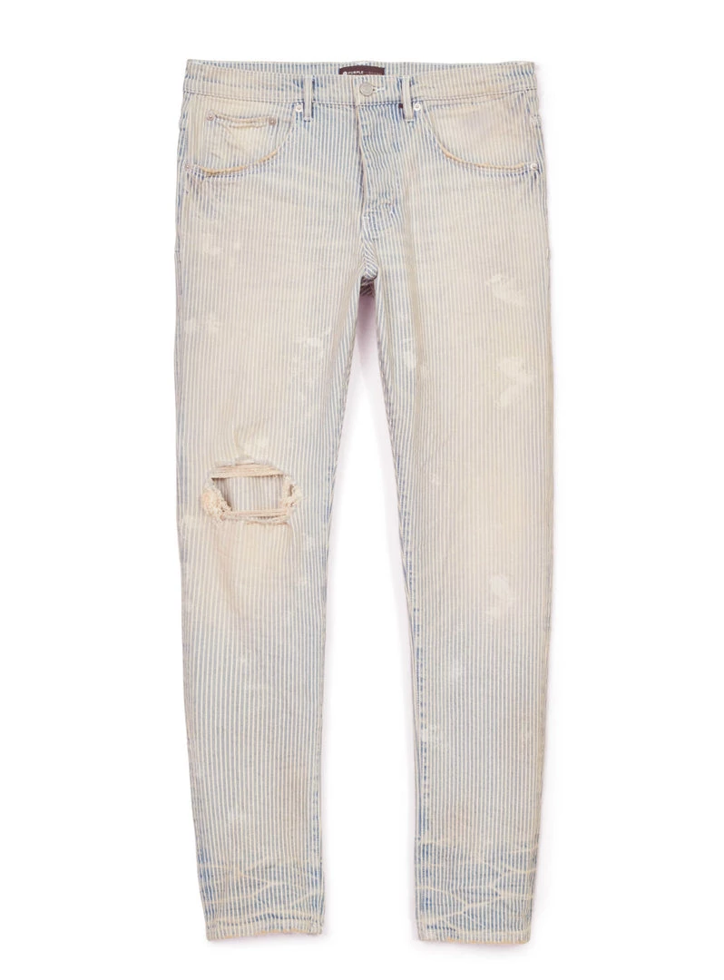 Purple-Brand Jeans - Hickory Stripe Vintage Blowout - P001 3 Purple-Brand Jeans - Hickory Stripe Vintage Blowout - P001