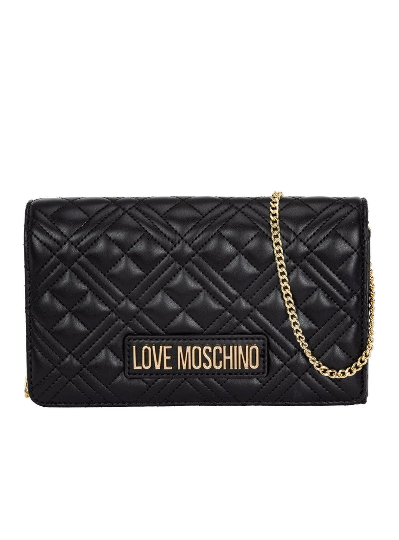 Shop All Moschino Bag - Logo Lettering Quilted Crossbody - Black - JC4079PP1ELA0000 1 Shop All Moschino Bag - Logo Lettering Quilted Crossbody - Black - JC4079PP1ELA0000