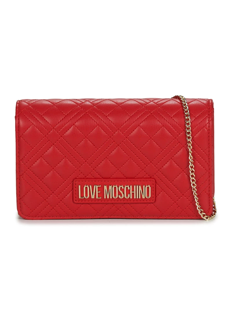 Shop All Moschino Bag - Logo Lettering Quilted Crossbody - Red - JC4079PP1ELA0500 1 Shop All Moschino Bag - Logo Lettering Quilted Crossbody - Red - JC4079PP1ELA0500