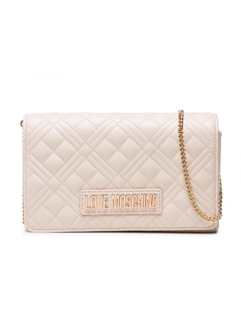 Shop All Moschino Bag - Logo Lettering Quilted Crossbody - Cream - JC4079PP1ELA0110 1 Shop All Moschino Bag - Logo Lettering Quilted Crossbody - Cream - JC4079PP1ELA0110