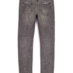Purple-Brand Jeans - Faded Grey Distress - P001