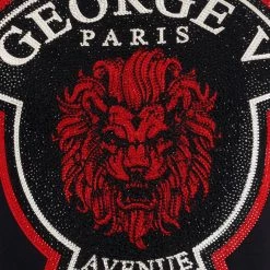 George V T-Shirt - GV Lion - Black-Red - GV-2393