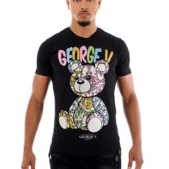 George V T-Shirt - Bear Print - Multi-Black - GV-2394 Shop All