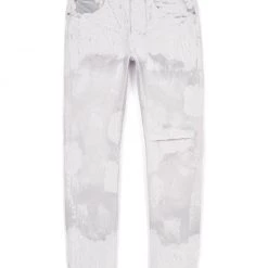 Purple-Brand Jeans - Faded Ecru Crackle - P001 9 Purple-Brand Jeans - Faded Ecru Crackle - P001