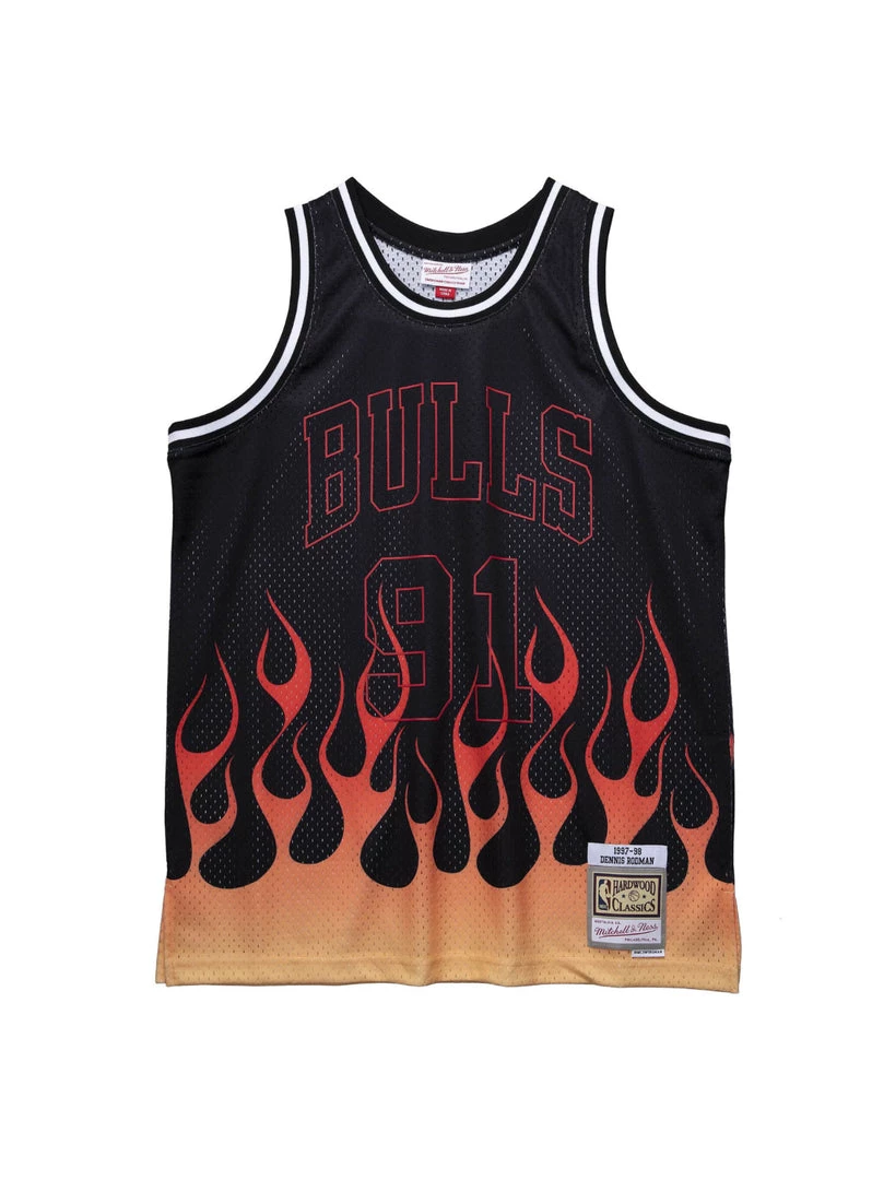 Shop All Mitchell & Ness Jersey - NBA Flames - Bulls 1 Shop All Mitchell & Ness Jersey - NBA Flames - Bulls