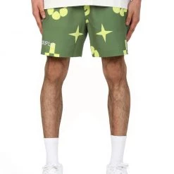 Purple-Brand Swim Shorts - Military Jumbo Monogram - P504