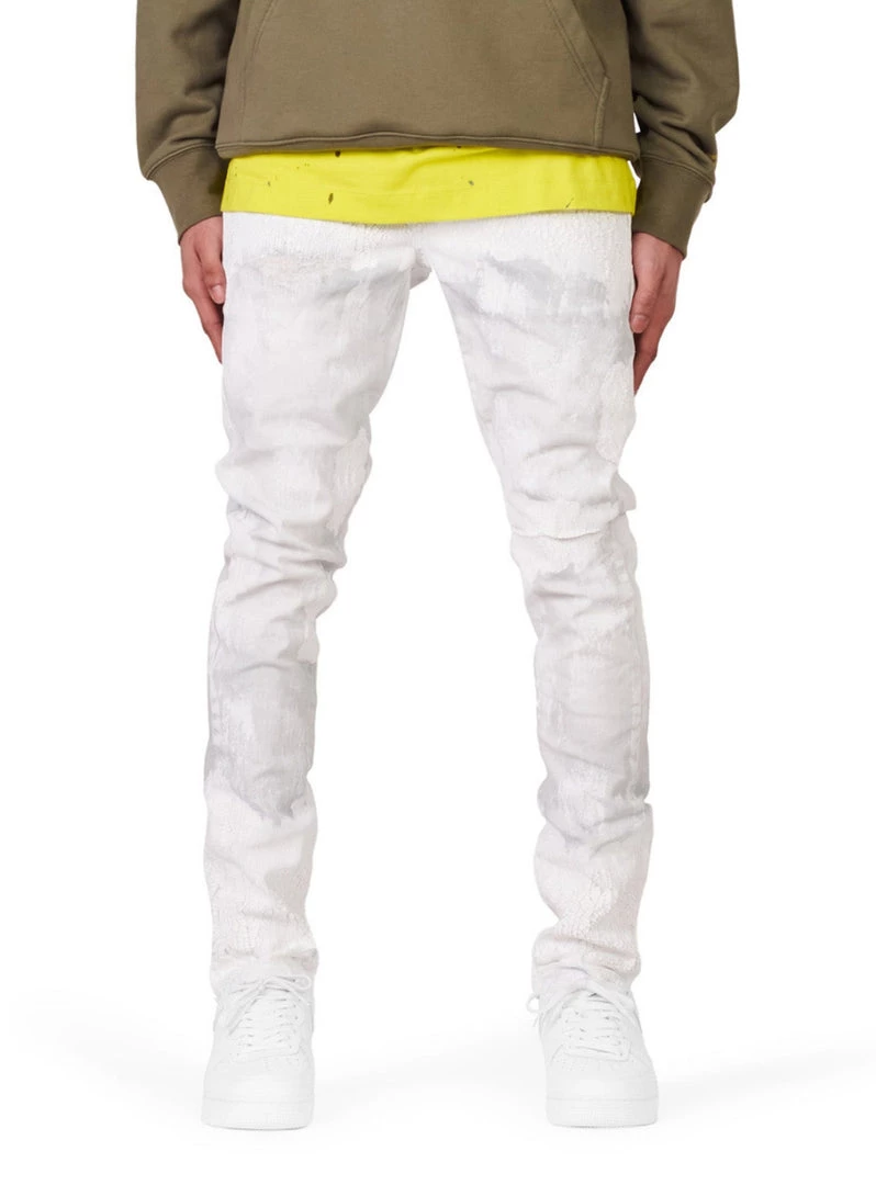 Purple-Brand Jeans - Faded Ecru Crackle - P001 1 Purple-Brand Jeans - Faded Ecru Crackle - P001