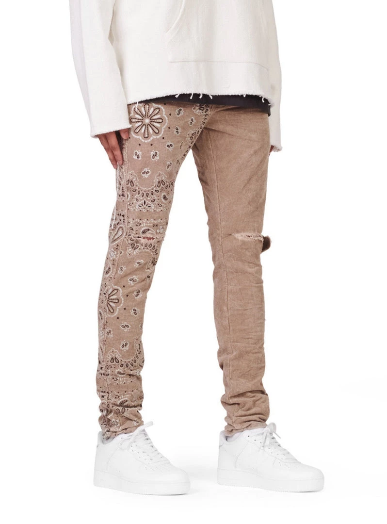 Purple-Brand Jeans - Corduroy Bandana Print Tan - P001 Shop All 3 Purple-Brand Jeans - Corduroy Bandana Print Tan - P001 Shop All