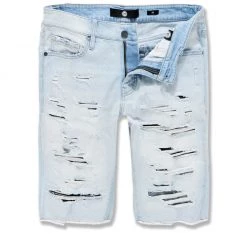 Jordan Craig Shorts - Shredded Denim - Ice Blue - J3185S