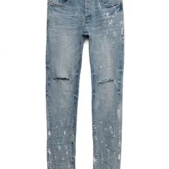 Purple-Brand Jeans - Light Indigo Knee Slit - P001 Shop All