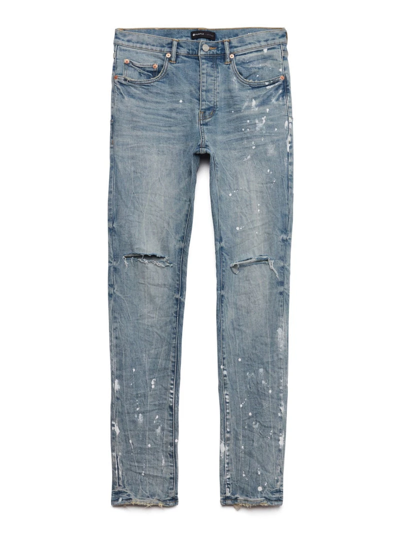 Purple-Brand Jeans - Light Indigo Knee Slit - P001 Shop All 1 Purple-Brand Jeans - Light Indigo Knee Slit - P001 Shop All
