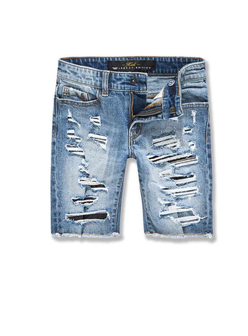Shop All Jordan Craig Kids Jean Shorts - Medium Blue - J3185SK 1 Shop All Jordan Craig Kids Jean Shorts - Medium Blue - J3185SK