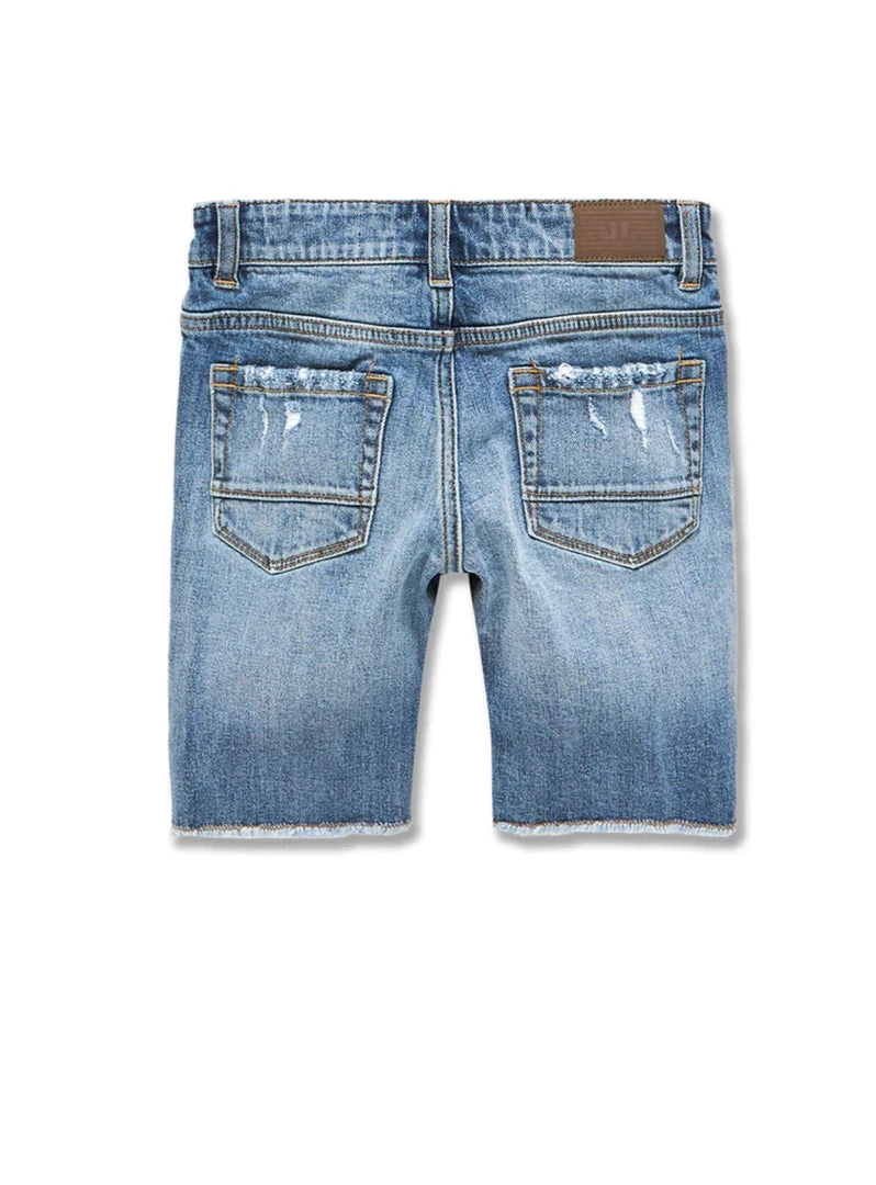 Shop All Jordan Craig Kids Jean Shorts - Medium Blue - J3185SK 2 Shop All Jordan Craig Kids Jean Shorts - Medium Blue - J3185SK