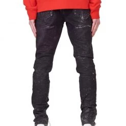 Shop All Purple-Brand Jeans - Black Wash Silver Oil Coated - P001