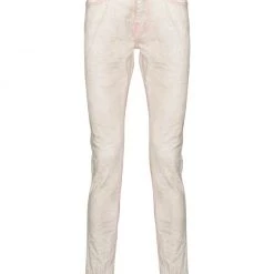Purple-Brand Jeans - Neon Stitches White Wash - P001
