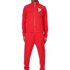 Purple-Brand Tracksuit - Red Raglan Bullion Patch - P414 Shop All