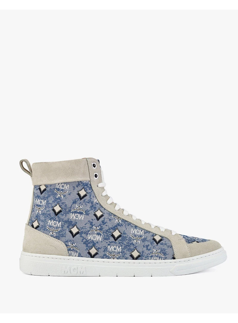MCM Shoes - Vintage Jacquard Monogram - Blue - MEXBATQ04LU 1 MCM Shoes - Vintage Jacquard Monogram - Blue - MEXBATQ04LU
