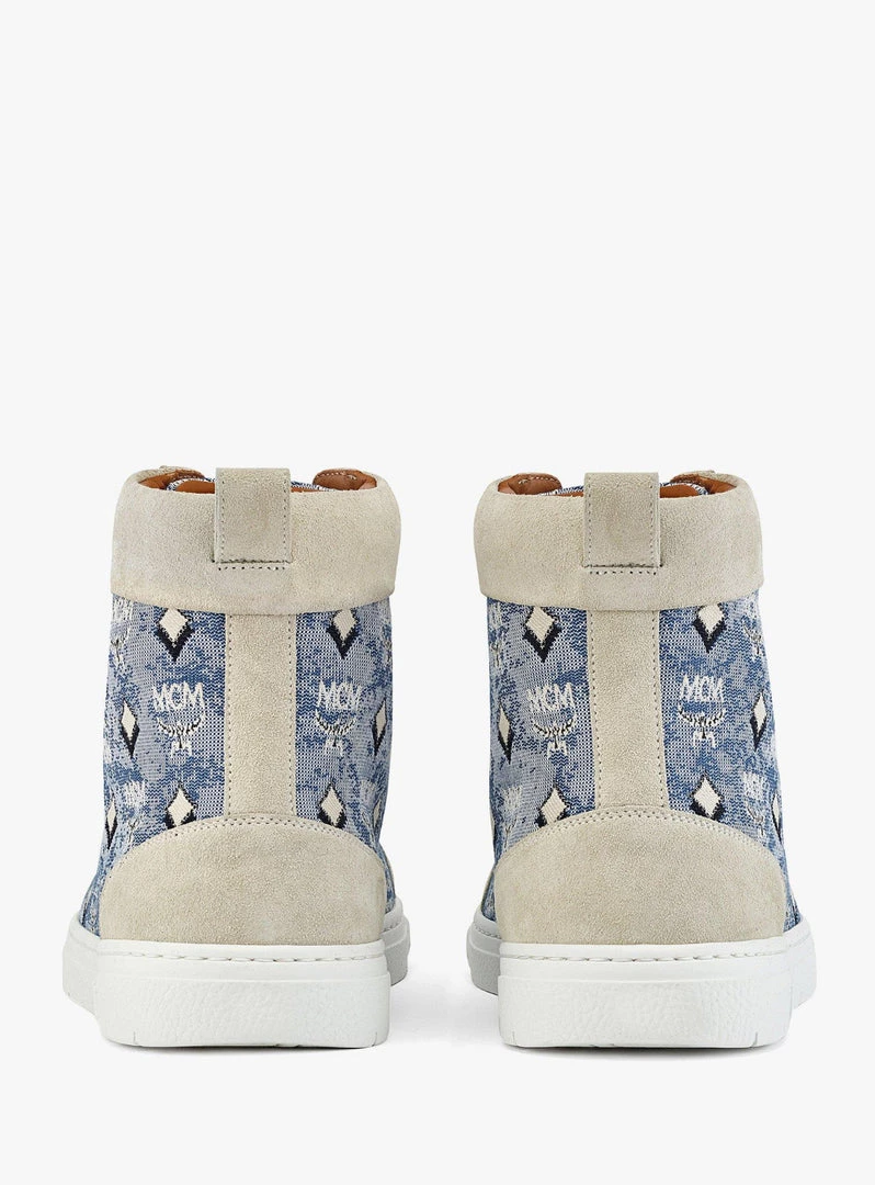 MCM Shoes - Vintage Jacquard Monogram - Blue - MEXBATQ04LU 3 MCM Shoes - Vintage Jacquard Monogram - Blue - MEXBATQ04LU