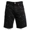 Purple-Brand Jean Shorts - Carpenter Paint Splatter - P020 Shop All