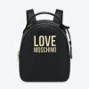 Moschino Bag - Gold Metal Logo Backpack - Black - JC4101PP1CLJ000A
