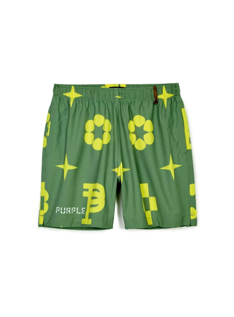 Purple-Brand Swim Shorts - Military Jumbo Monogram - P504 3 Purple-Brand Swim Shorts - Military Jumbo Monogram - P504