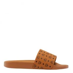 Shop All MCM Men Slides - Monogram Print - Cognac - MEXCSMM22CO