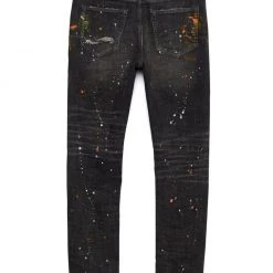 Shop All Purple-Brand Jeans - Grey Paint Distress- P001