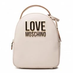 Moschino Bag - Gold Metal Logo Backpack - Cream - JC4101PP1DLJ010A Shop All