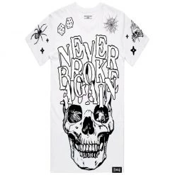 Never Broke Again Skull T-shirt - White Shop All
