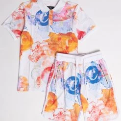 Cookies Short Set - Lanai Polo - White And Multi - 1558K6125 Shop All