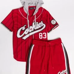 Cookies Short Set - Put In Work - Red - 1558K6005 Shop All